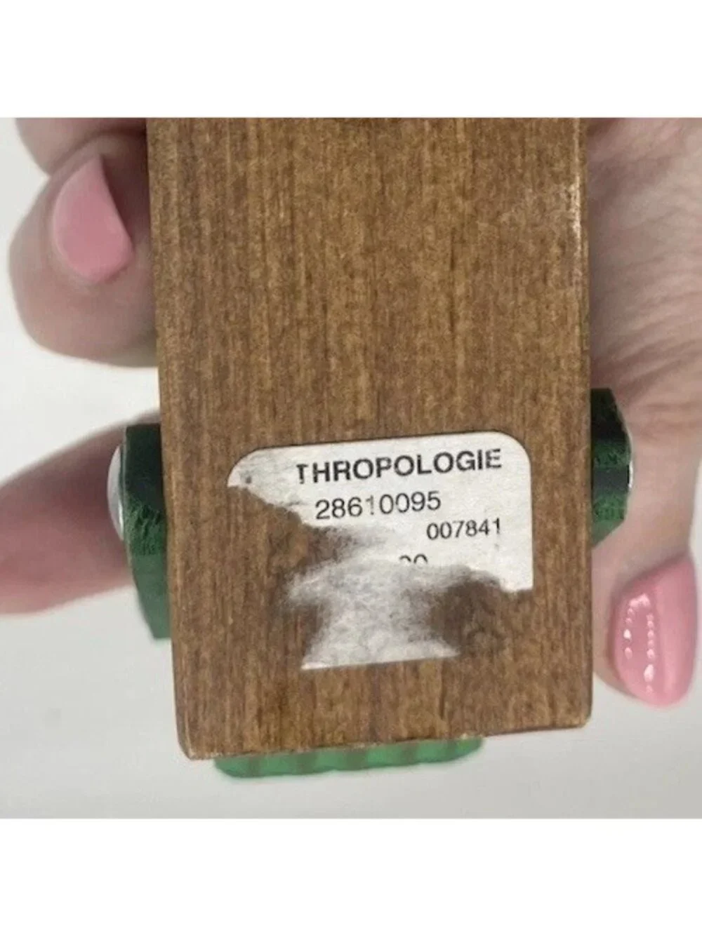Anthropologie Green Wood Grasshopper Mini Stapler Office Desk Decor Collectible